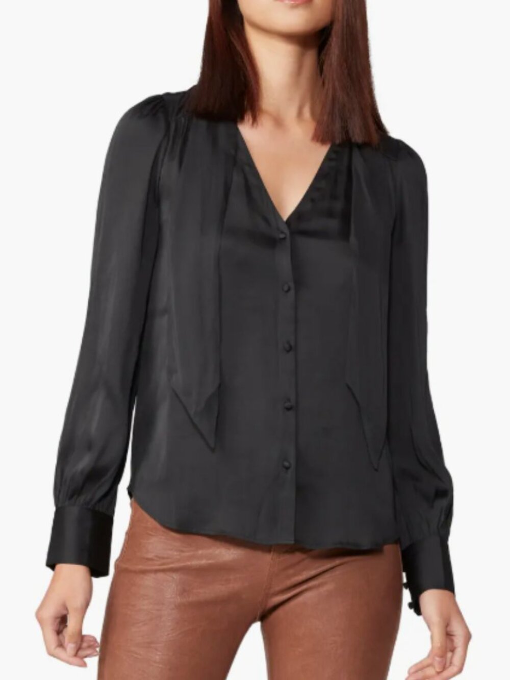 PAIGE Cleobelle Tie Neck Blouse XS